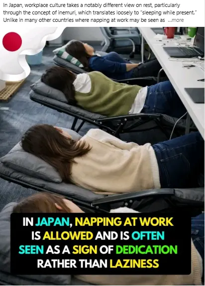In Japan, napping at work is a sign of dedication