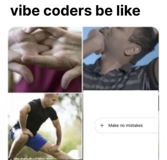 Vibe coders be like: make no mistakes