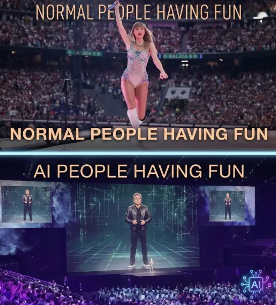 Normal people having fun vs AI people having fun